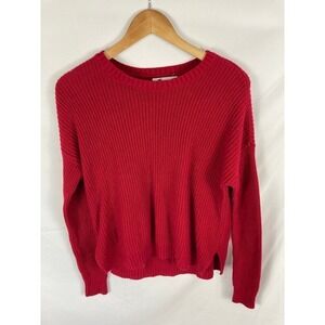 Hollister Cable Knit Red Knit Sweater Size XS